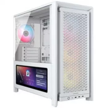 Corsair FRAME 4000D LCD RS Obudowa PC, Midi-Tower, ATX, ARGB, Szkło hartowane - Biała