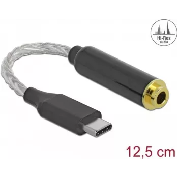 Kabel do telefonu komórkowego DeLOCK 66302 USB C Czarny 0,125 m