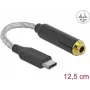 Kabel do telefonu komórkowego DeLOCK 66302 USB C Czarny 0,125 m