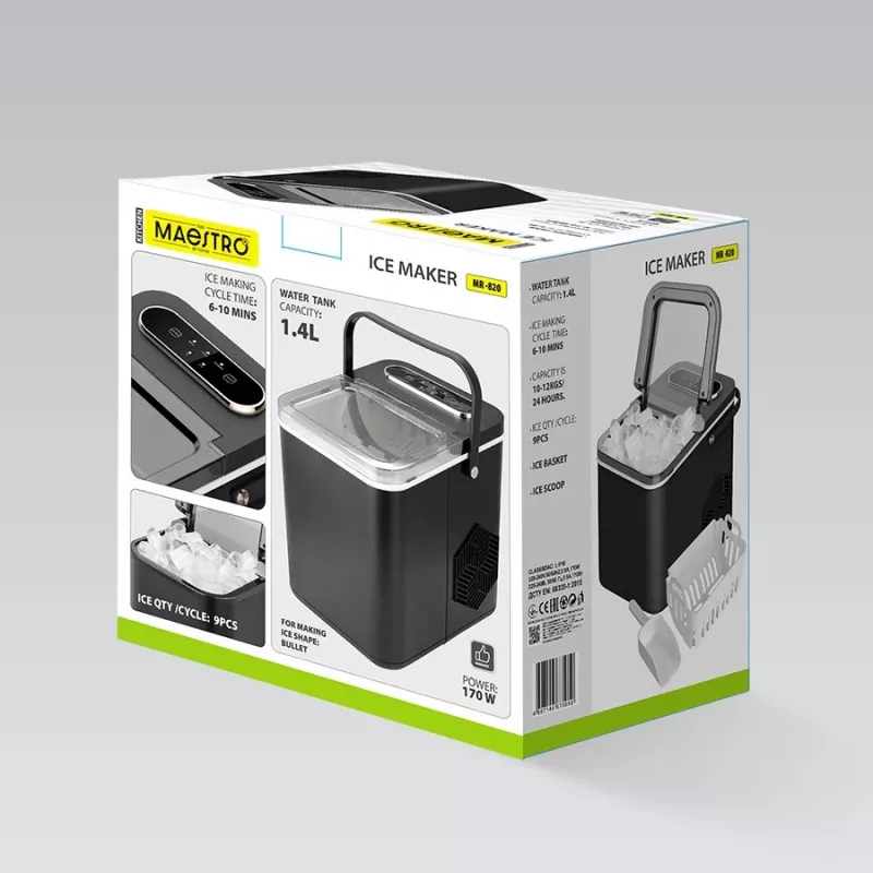 Maestro MR-820 – kompaktowa maszyna do lodu na blat, model MR-820