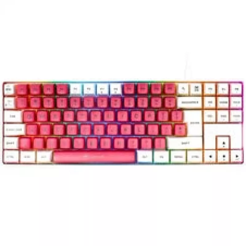 GAMIAC TKL90G Klawiatura gamingowa, Kailh Niebieski - biało-czerwona