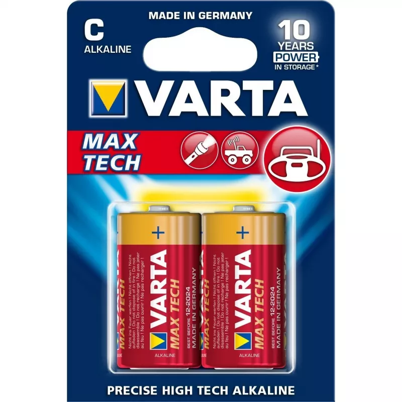 Varta Longlife Max Power - Bateria 2 x C - alkaliczna (04714 101 402)