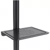 Wózek pod TV MACLEAN MC-949 dla telewizorów 32–55 cali, VESA 75×75–400×400 mm, maks. obciążenie 25 kg, wysokość 147–155 cm, półka do przechowywania, czarny