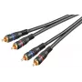 Wentronic Goobay - Kabel audio - Composite Audio - RCA (S) na RCA (S) - 1,5 m - Podwójnie ekranowany kabel koncentryczny - Czarny (50032)