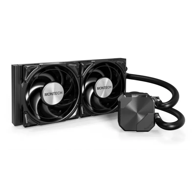 Montech HyperFlow Silent 240 Chłodzenie procesora All-in-one chłodnica cieczy 12 cm Czarny 1 szt.