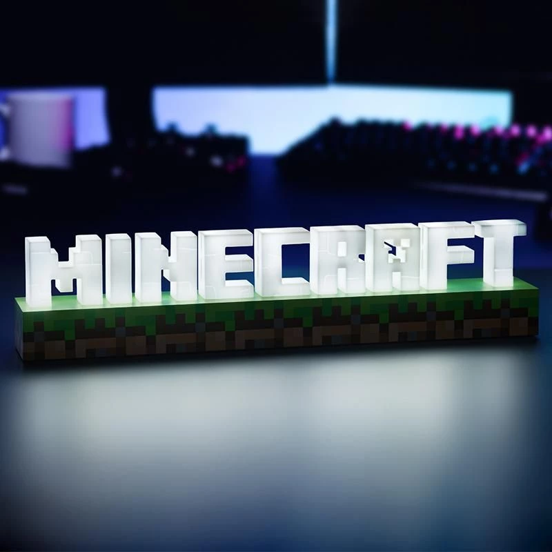 Lampa z logo Minecraft Paladone