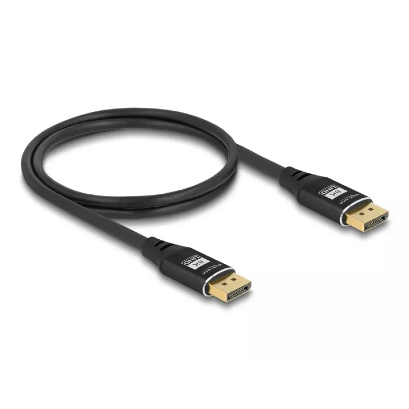 Kabel DisplayPort DeLOCK 8K 60 Hz 3 m czarny metal