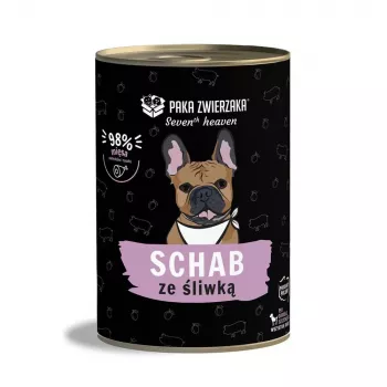 PAKA ZWIERZAKA Seventh Heaven wieprzowina ze śliwką mokra karma dla psów, 400 g