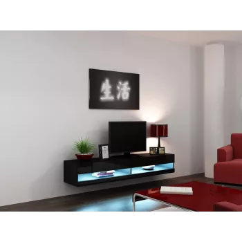 Cama stojak TV VIGO nowy 30/180/40 czarny/czarny połysk