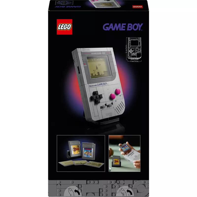Zestaw konstrukcyjny LEGO Retro Design Game Boy 72046 – szczegółowa replika modelu, stojak ekspozycyjny