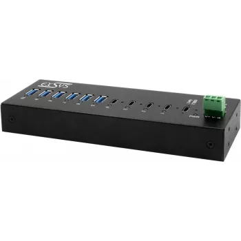 EXSYS GmbH 10-Port USB 3.2 Gen 2x1 Metal HUB, 4x USB-C + 6x USB-A (EX-12280HMS)