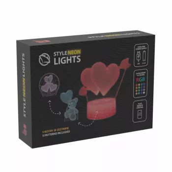 Manta SNL115RGB Zestaw dekoracyjnej lampy LED RGB z sercem 3D