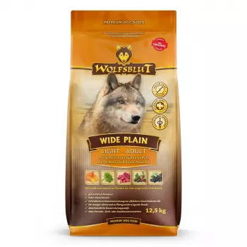 Sucha karma dla psa Wolfsblut Wide Plain Light Horse z batatami — 12,5 kg, 22% białka, 6% tłuszczu, bezglutenowa i bezcukrowa