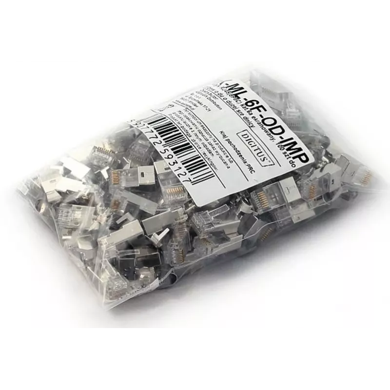Złącze przewodowe RJ45 szare Digitus X-ML-6F-OD-IMP męskie 100 szt.