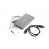 Obudowa zewnętrzna HDD/SSD NATEC Rhino GO — 2,5 cala SATA, 9,5 mm, USB 3.0, aluminium, szary, do 4 TB