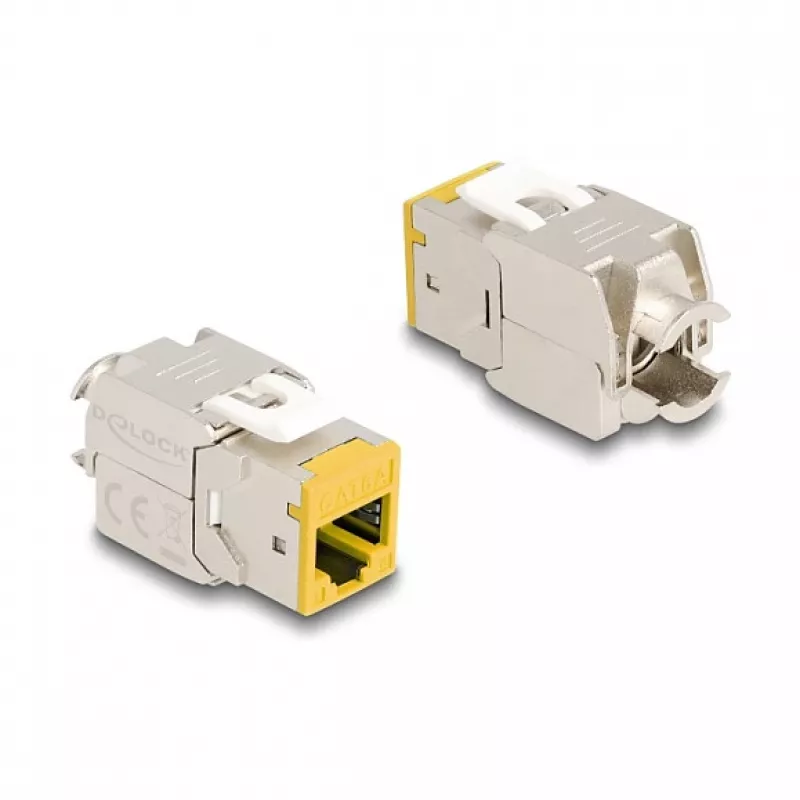 Moduł Keystone DeLOCK 88111 Płaski Żółty RJ-45 10 szt.