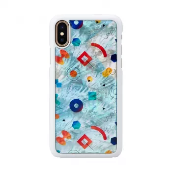 Etui na telefon iKins do iPhone XS / iPhone X S – białe etui ochronne poppin rock