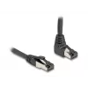 Kabel sieciowy DeLOCK RJ45 Cat.8.1 w dół pod kątem 90° / prosty, 2 m, czarny
