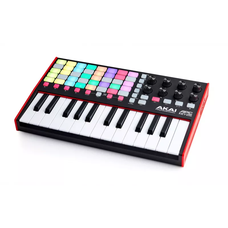 Kontroler MIDI AKAI APC Key 25 MK2 — 25 klawiszy dynamicznych, 40 padów, podświetlenie RGB, 8 enkoderów, zasilanie USB
