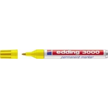 Edding 3000 marker permanentny Okrągła końcówka Żółty 10 szt.