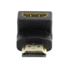 Zmieniacz płci HDMI GEMBIRD A-HDMI90-FML, HDMI na HDMI, adapter kątowy 90°, czarny