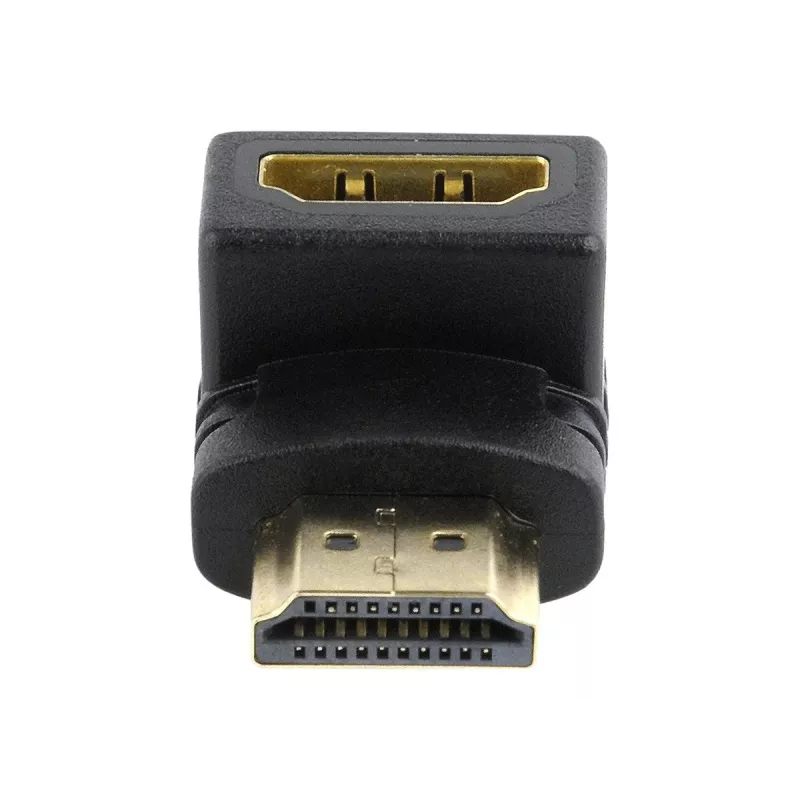 Zmieniacz płci HDMI GEMBIRD A-HDMI90-FML, HDMI na HDMI, adapter kątowy 90°, czarny