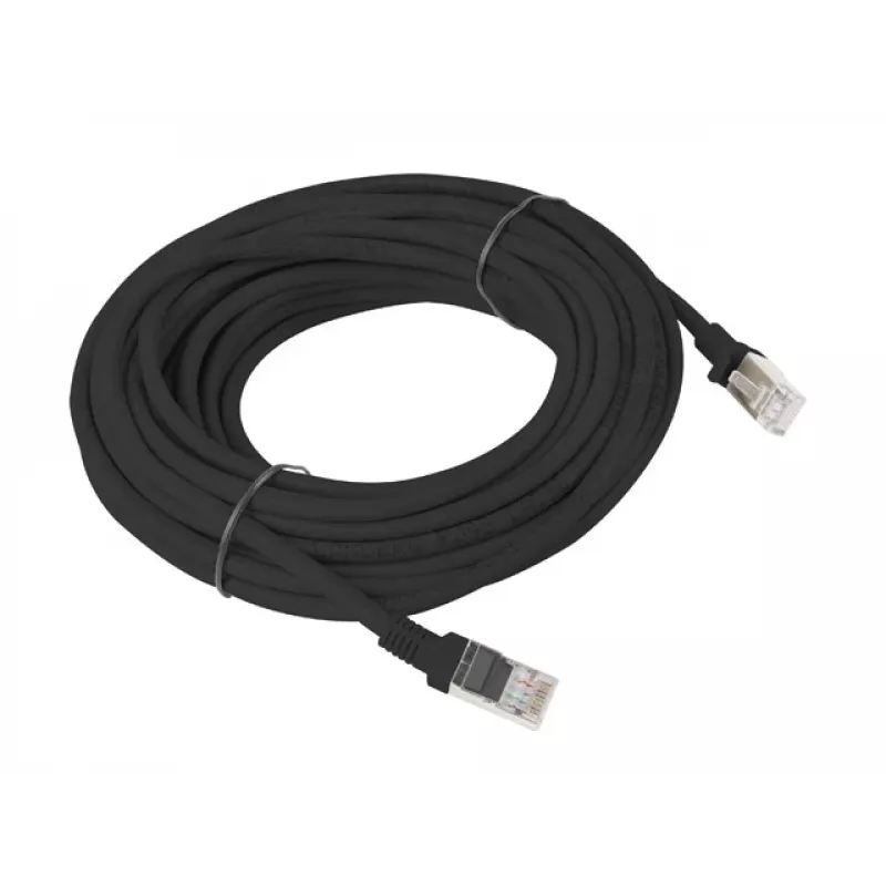 Kabel sieciowy LANBERG PCU6-10CC-1000-BK RJ-45 Cat6 U/UTP 10 m Czarny
