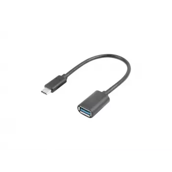 Adapter LANBERG AD-UC-UA-04 USB TYPE-C M - USB Type-A F 15 cm Czarny