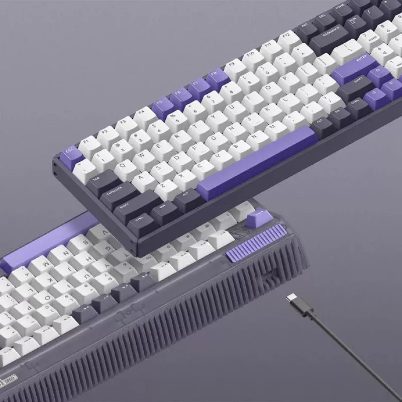 IQUNIX F97 Lavandin bezprzewodowa klawiatura gamingowa, RGB, przełączniki MX Red, US