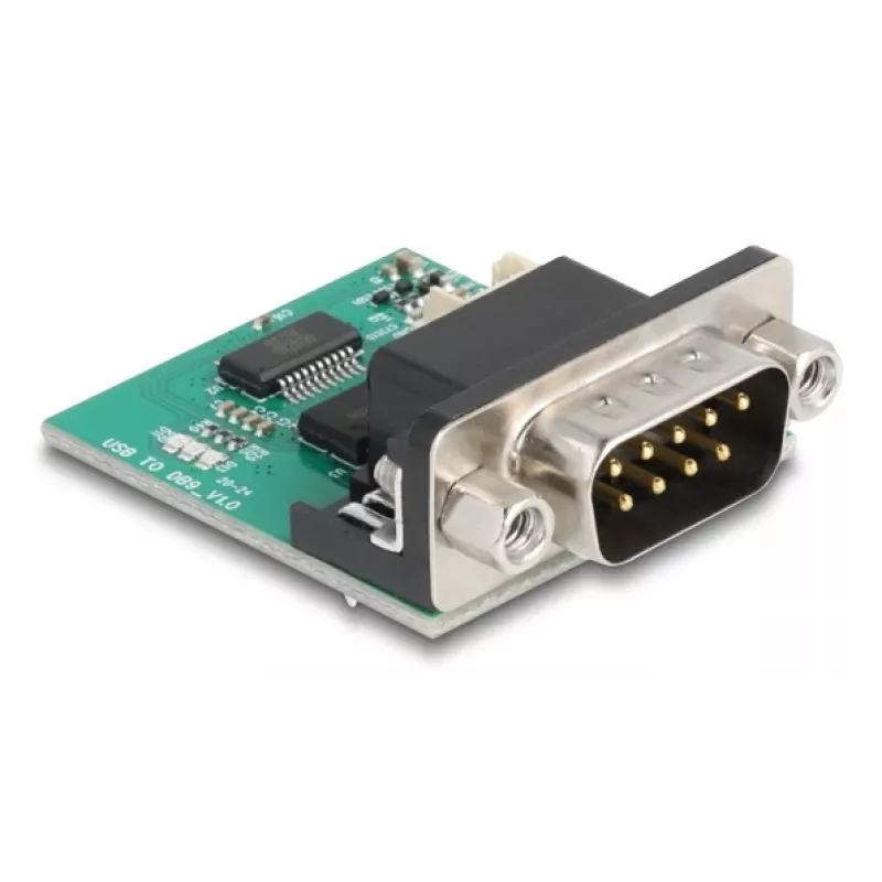 DeLOCK 90781 Konwerter szeregowy Repetytor Izolator USB 2.0 RS-232 Czarny Zielony