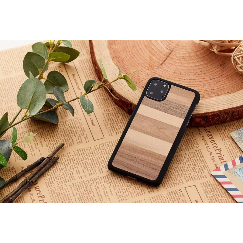Etui na smartfona man and wood do iPhone 11 Pro — kolor Czarny Sand, ochronna powłoka