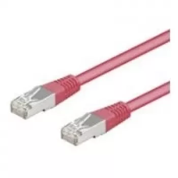 Wentronic Goobay CAT 5e kabel krosowy, SF/UTP, magenta, 1 m - CCA miedź Mix (93411)