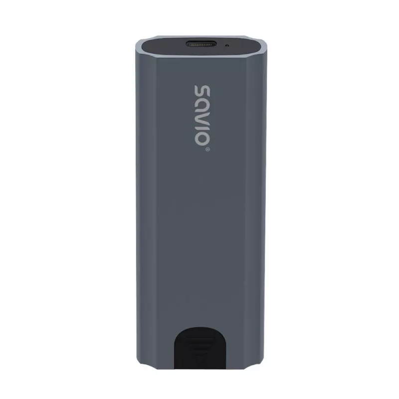 Obudowa M.2 SSD SAVIO AK-67 szara, USB 10 Gbit/s, obsługa pojedynczego dysku M.2