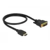 Przejściówka wideo DeLOCK 85651 0,5 m HDMI Typ A DVI Czarny