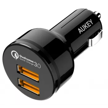 Ładowarka samochodowa CC-T8 ultra-szybka 2xUSB 3.0 6A 36W + kabel micro USB 1m