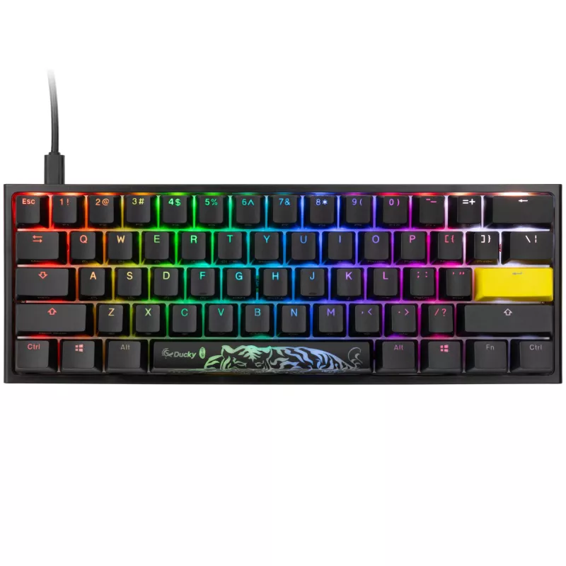 Mechaniczna klawiatura gamingowa Ducky One 2 Pro Mini RGB LED Cherry Brown układ 60%