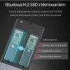 Obudowa SSD Unitek S1206A na 2 dyski M.2 NVMe PCIe Gen3 x4, USB 3.2 Gen 2 (10 Gbit/s), aluminium, USB-C, zawiera zasilacz