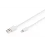 DIGITUS - Kabel Lightning - Lightning (M) do USB (M) - 1,0 m - Podwójna izolacja - Biały - Formowany - do Apple iPad/iPhone/iPod (Lightning) (DB-600106-010-W)