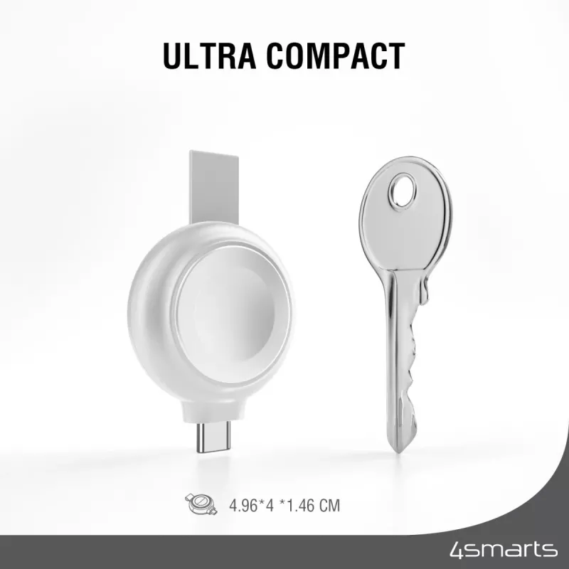 Ładowarka 4smarts QI2 Smartwatch Srebrna USB Bezprzewodowe Szybkie Ładowanie