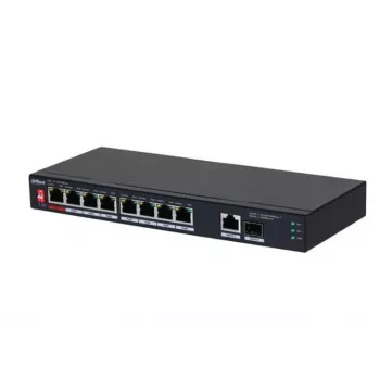 Dahua Technology PoE PFS3110-8ET1GT1GF-96 Niezarządzalny Gigabit Ethernet (10/100/1000) Power over Ethernet (PoE) Czarny