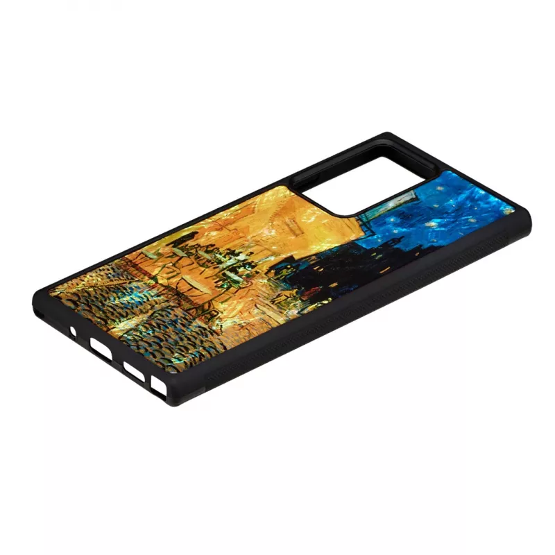 Etui iKins do Samsung Galaxy Note 20 Ultra — czarne z motywem Cafe Terrace