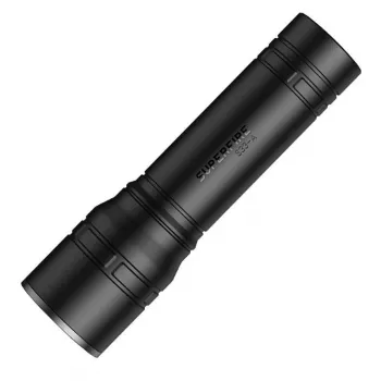 Latarka Superfire S33-A USB czarna — ręczna latarka LED, 4 tryby, ładowalna