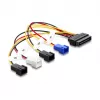 Kabel zasilający DELOCK SATA 15-pin na 4×2-pin wentylator (12V / 7V / 5V), 20 cm