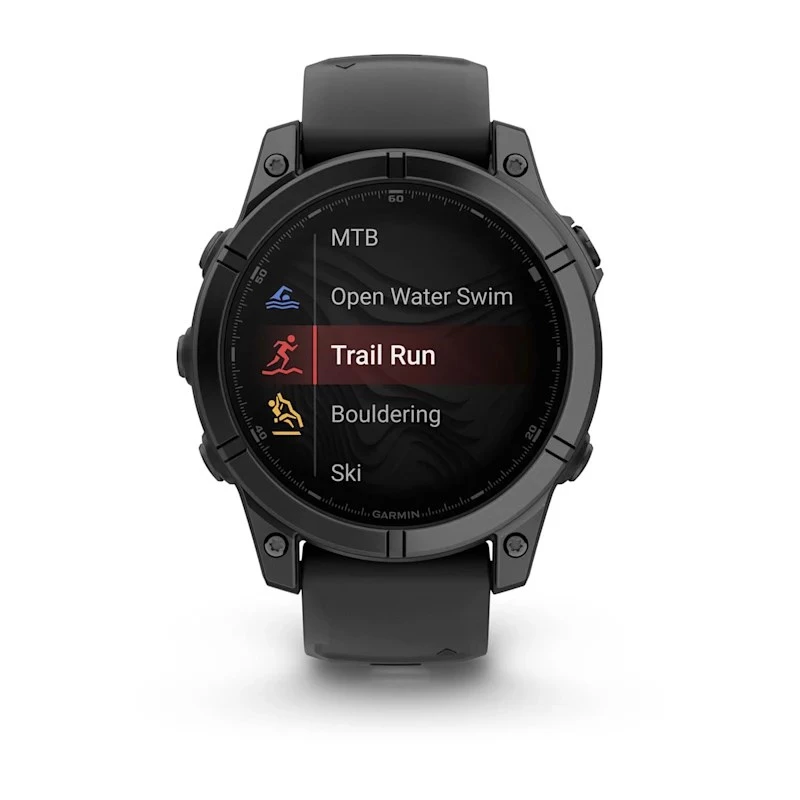 Garmin Fenix E 3,3 cm (1,3) AMOLED 47 mm Cyfrowy 416 x 416 pikseli Ekran dotykowy Czarny Wi-Fi GPS (satelitarny)