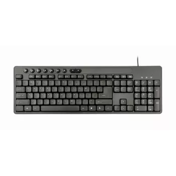 Przewodowa klawiatura pełnowymiarowa Gembird KBS-UM-04 USB QWERTY US English z myszą, czarna, kabel 1,5 m