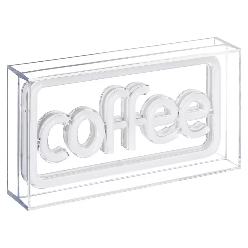 Neonowa tabliczka LED ActiveJet AJE-NEON COFFEE, wielokolorowa, USB 5V, montaż natynkowy, rama z tworzywa AS