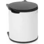 Kosz na śmieci Brabantia 428081 15L okrągły czarno-biały