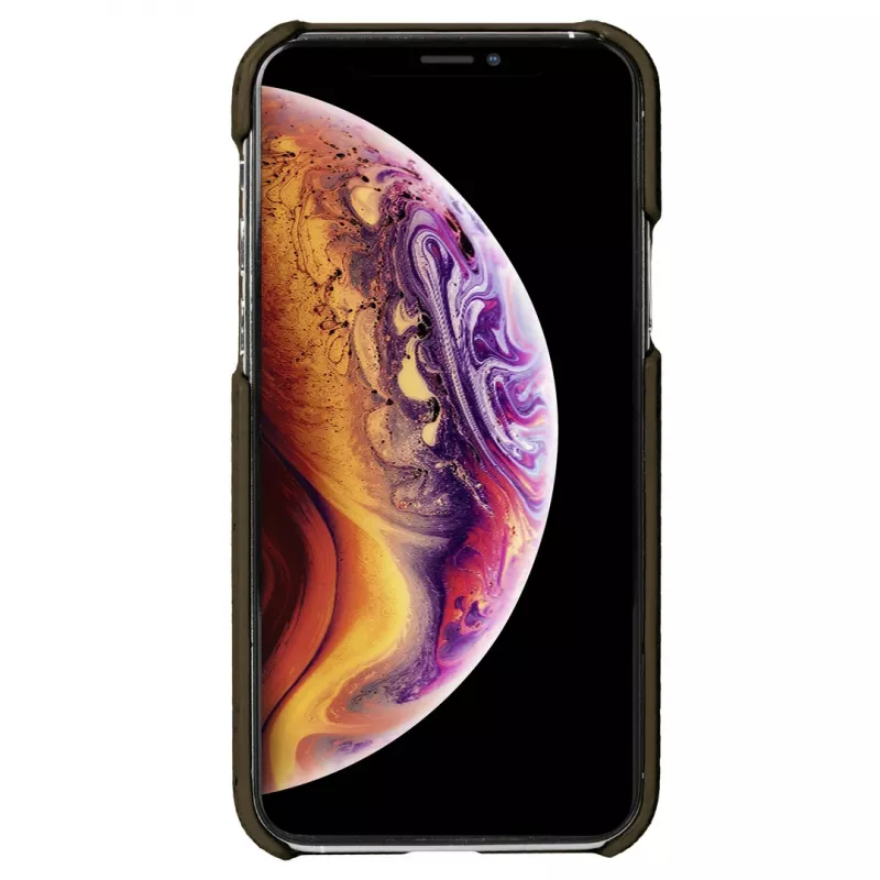 Etui Krusell Birka do Apple iPhone 11 Pro, ciemnobrązowe etui w stylu skóry