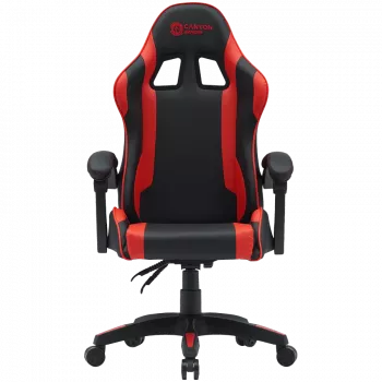 Fotel gamingowy CANYON Core SGCH2 — ergonomiczna konstrukcja, regulowana wysokość, czarno-czerwony