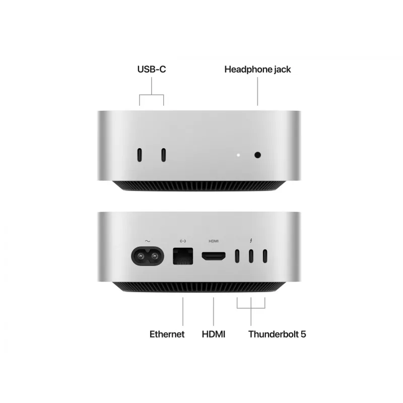 Apple Mac mini : układ M4 Pro z 12‑rdzeniowym CPU i 16‑rdzeniowym GPU, 24 GB, 512 GB SSD